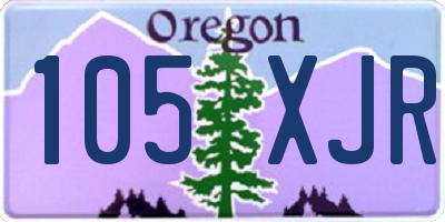 OR license plate 105XJR