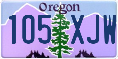 OR license plate 105XJW