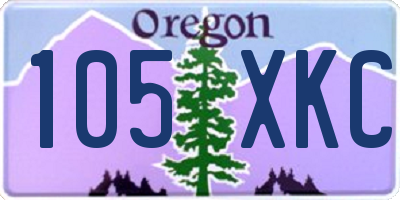 OR license plate 105XKC