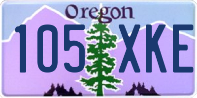 OR license plate 105XKE
