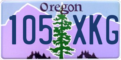 OR license plate 105XKG