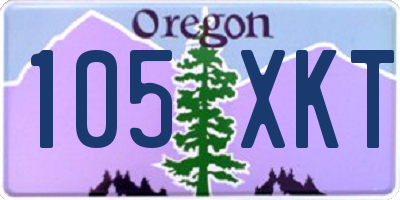 OR license plate 105XKT