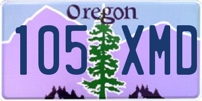 OR license plate 105XMD