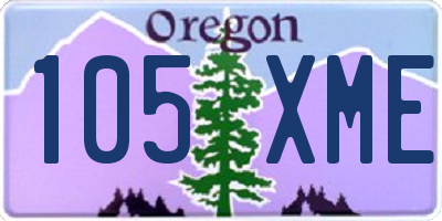 OR license plate 105XME