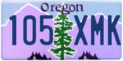 OR license plate 105XMK