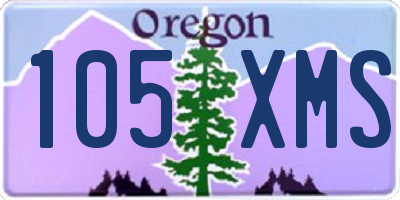 OR license plate 105XMS