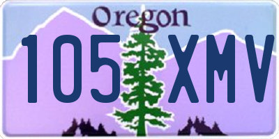 OR license plate 105XMV