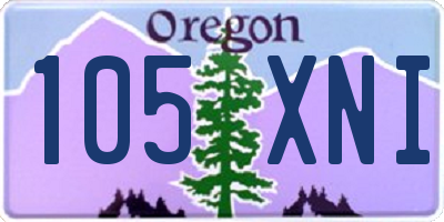 OR license plate 105XNI