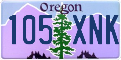 OR license plate 105XNK