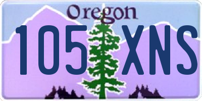 OR license plate 105XNS