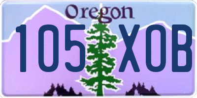 OR license plate 105XOB