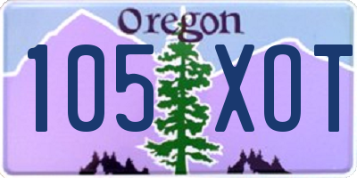 OR license plate 105XOT