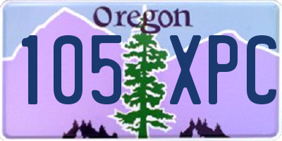 OR license plate 105XPC