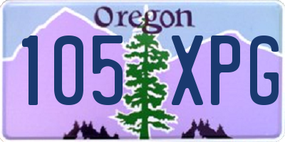 OR license plate 105XPG