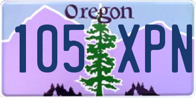 OR license plate 105XPN