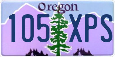 OR license plate 105XPS