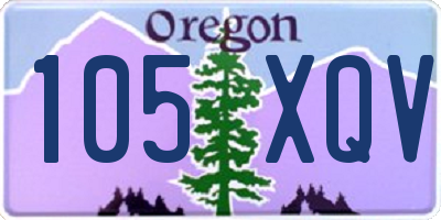 OR license plate 105XQV