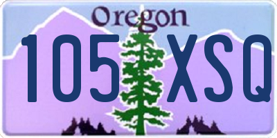 OR license plate 105XSQ
