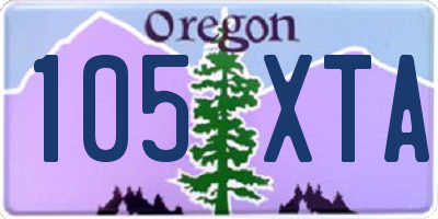 OR license plate 105XTA