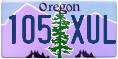 OR license plate 105XUL