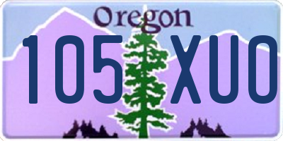 OR license plate 105XUO