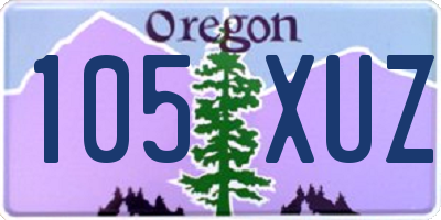 OR license plate 105XUZ