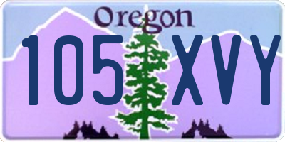 OR license plate 105XVY