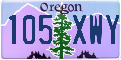 OR license plate 105XWY