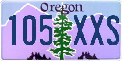 OR license plate 105XXS