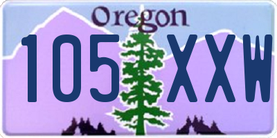 OR license plate 105XXW