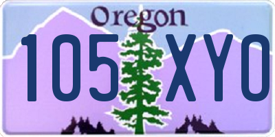 OR license plate 105XYO