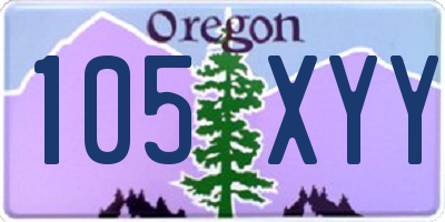 OR license plate 105XYY