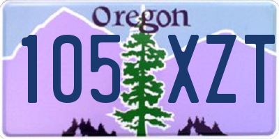 OR license plate 105XZT