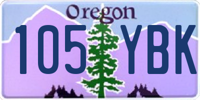 OR license plate 105YBK
