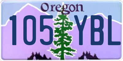 OR license plate 105YBL