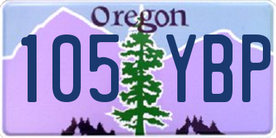 OR license plate 105YBP