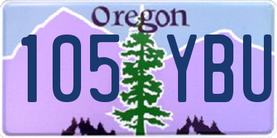 OR license plate 105YBU