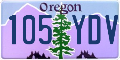 OR license plate 105YDV
