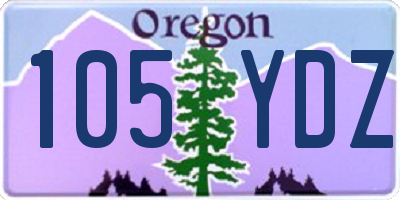 OR license plate 105YDZ