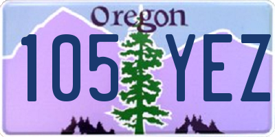 OR license plate 105YEZ