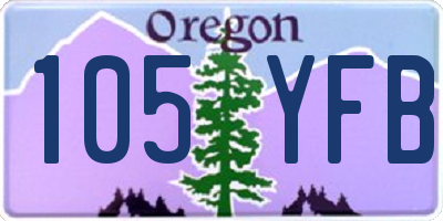 OR license plate 105YFB