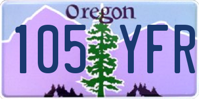 OR license plate 105YFR
