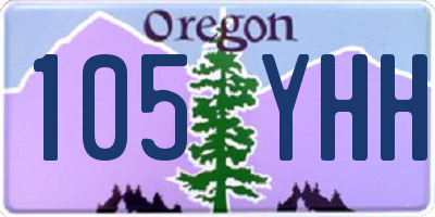 OR license plate 105YHH
