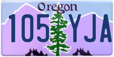 OR license plate 105YJA