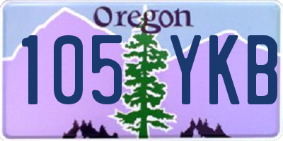 OR license plate 105YKB