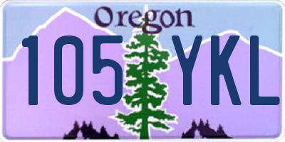 OR license plate 105YKL