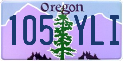 OR license plate 105YLI