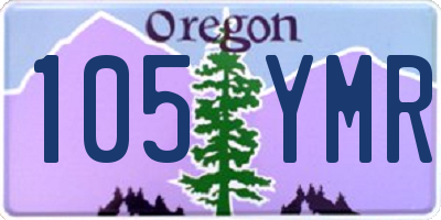 OR license plate 105YMR