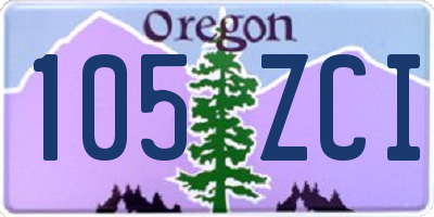 OR license plate 105ZCI