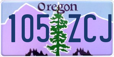 OR license plate 105ZCJ